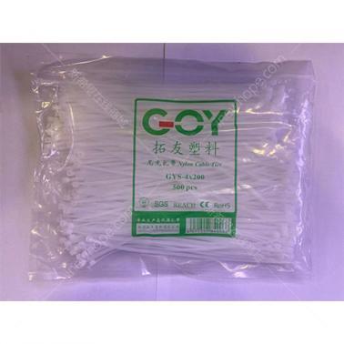 拓友 4*200 自鎖式尼龍?jiān)鷰?白色 塑料捆綁繩卡扣強(qiáng)力扎線帶繩固定器