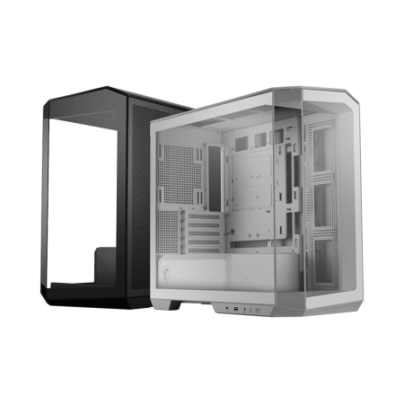 微星MAG PANO M100L PZ WHITE 白刃機箱支持MATX主板(背插/270°無立柱海景房/）