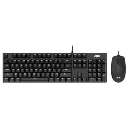 AOC GK410+S100 USB機(jī)械青軸有限套裝(無(wú)光版） 機(jī)械套裝