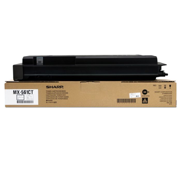 原裝夏普MX-561CT 粉盒 黑色（通用原裝夏普MX-560CT黑色粉盒，容量相同）780克/支   打印量約 40000頁 適用于 M3608/3658/4608/4658/5608/5658NMX-B5621/4621/4052R
