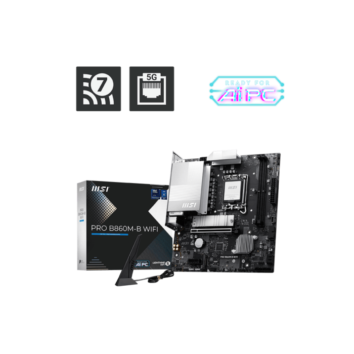 微星（MSI）PRO B860M-B WIFI主板 支持 CPU 265K/245K/230/225 (Intel B860/LGA 1851）