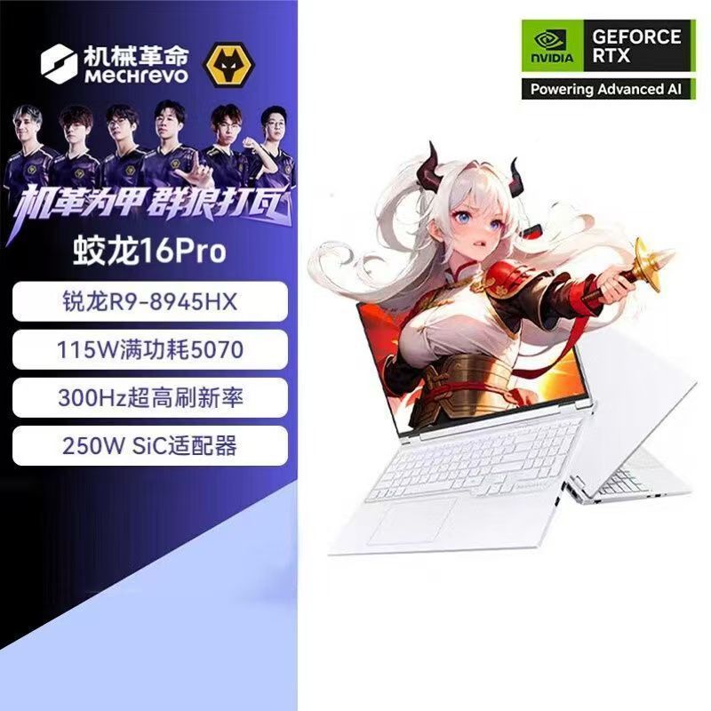 蛟龍16Pro R9-8945HX 16英寸 璃光白 R9-8945HX（2.5GHz-5.4GHz,16核心，32線程) 16G DDR5 1TB SSD RTX5070-8G QHD SRGB 100% 300Hz超鏡屏 Win11 筆記本電腦