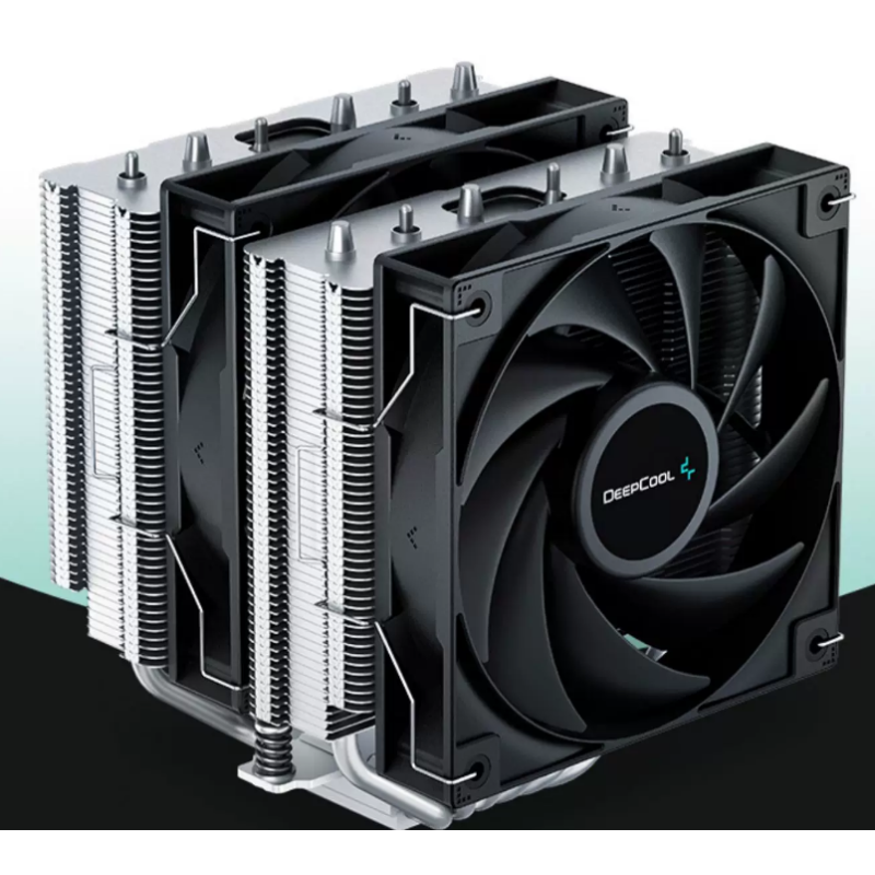 九州風(fēng)神大霜塔 AMD無光版 僅支持AM5/AM4 鍍鎳六銅管雙塔雙PWM12厘米風(fēng)扇