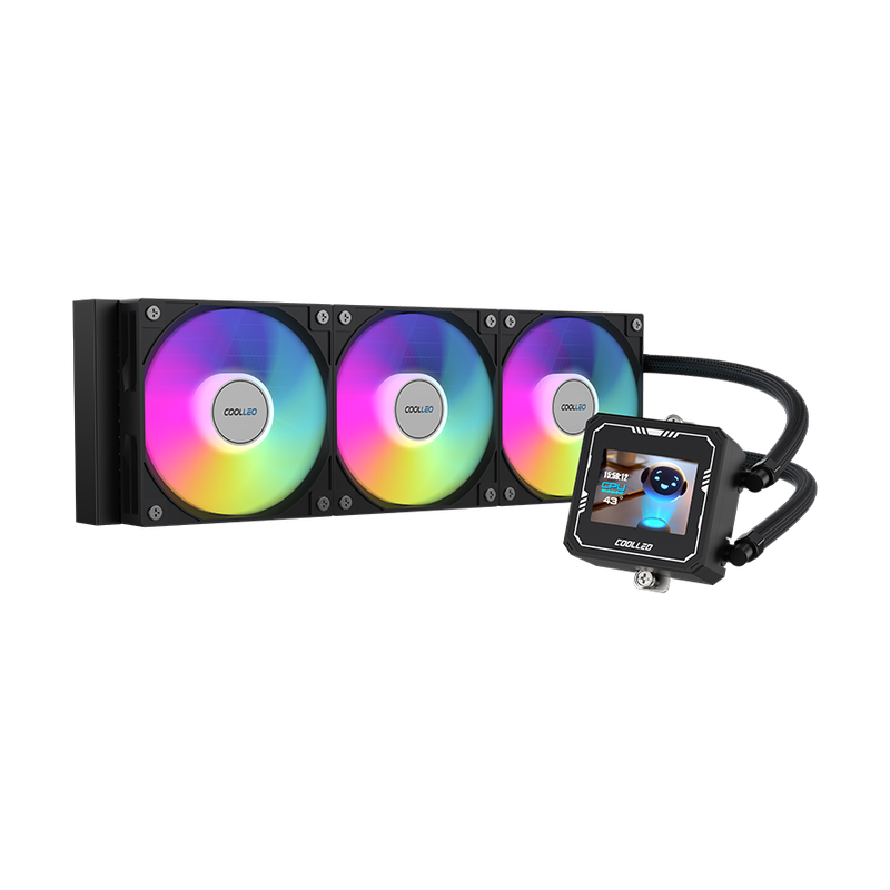 酷里奧 冰芯智顯360 ARGB 黑色 一體式水冷2.4時(shí)IPS高清屏幕 支持LGA115X/1200/1700/1851/AMD/AM4/AM5處理器